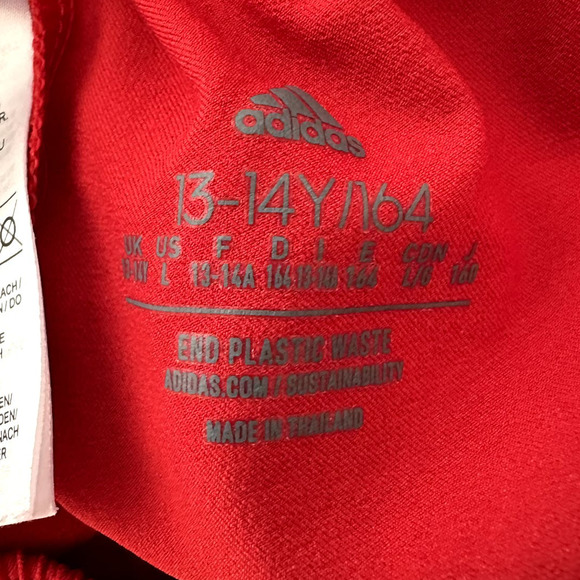 Adidas Condivo Match Day Shorts-Kids Size L 13-14Y-Red-EUC - Picture 5 of 6